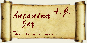 Antonina Jež vizit kartica